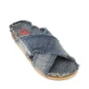 d-woodstock cross Klapki D-Woodstock-Crossover z postrzępionego denimu d-woodstock cross Klapki D-Woodstock-Crossover z postrzępionego denimu