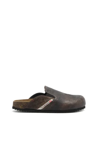 d-woodstock slip-on Klapki D-Woodstock-Clogs z zamszu z efektem spękania
