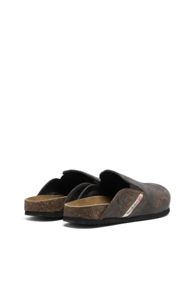 d-woodstock slip-on Klapki D-Woodstock-Clogs z zamszu z efektem spękania d-woodstock slip-on Klapki D-Woodstock-Clogs z zamszu z efektem spękania