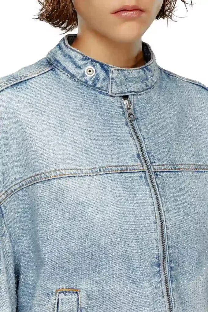 de-marge-fse Oversizowa kurtka z kryształowego denimu