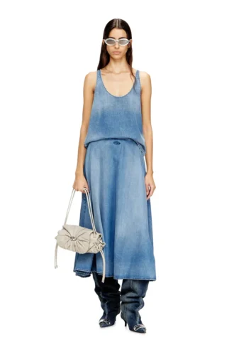 de-misy-s Top z lekkiego dżinsu stonewashed