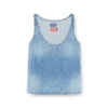 de-misy-s Top z lekkiego dżinsu stonewashed