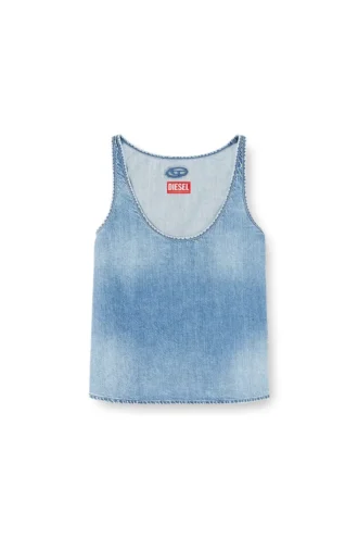 de-misy-s Top z lekkiego dżinsu stonewashed