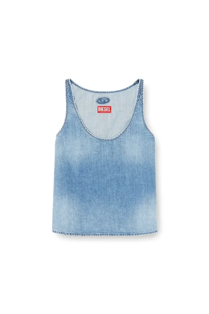 de-misy-s Top z lekkiego dżinsu stonewashed