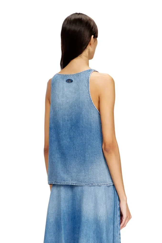 de-misy-s Top z lekkiego dżinsu stonewashed