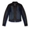 de-morny-s Kurtka w stylu motocyklowym z dwukolorowego denimu