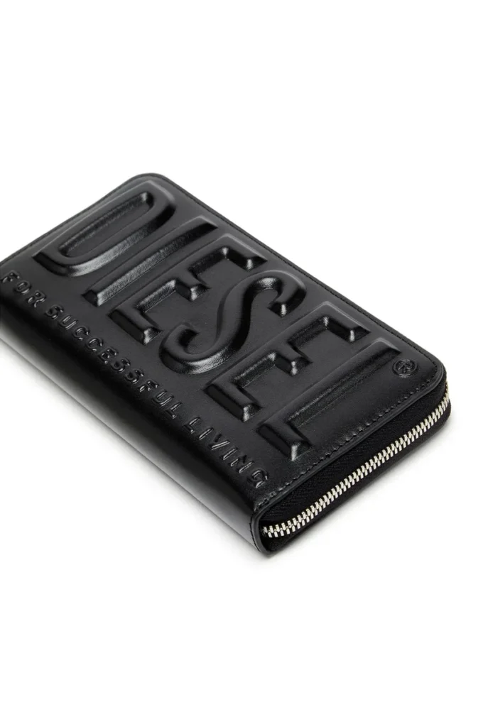 dsl 3d -continental zip l Długi portfel z zamkiem błyskawicznym, wykonany ze skóry z wytłoczonym logo dsl 3d -continental zip l Długi portfel z zamkiem błyskawicznym, wykonany ze skóry z wytłoczonym logo