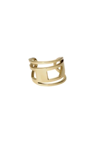 dx1569710 jewel Pierścionek z paskiem ze stali nierdzewnej w kolorze złotym