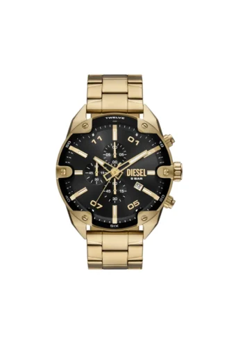 dz4678 Zegarek Diesel Spiked Chronograph ze złotej stali nierdzewnej