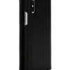 Etui diesel 2 w 1 typu folio do iPhone’a XS i iPhone’a X Czarne skórzane etui z nadrukowanym i wytłoczonym logo, iPhone XS i X