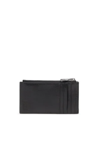 flag-d card holder iii Skórzany etui na karty z zamknięciem na zamek błyskawiczny