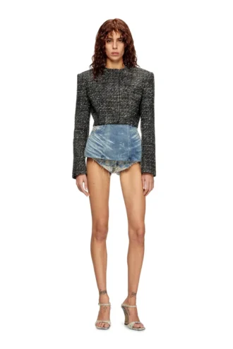 g-crop-g Krótka kurtka z tkaniny bouclé