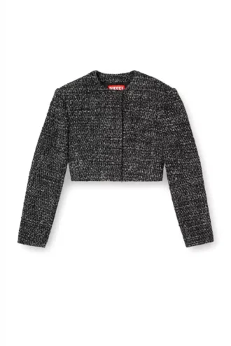 g-crop-g Krótka kurtka z tkaniny bouclé
