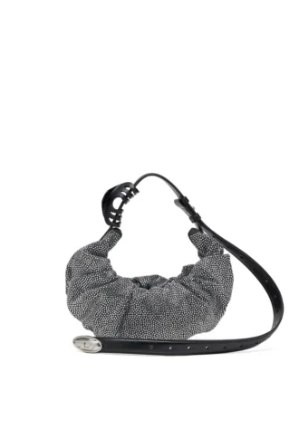 grab-d hobo s Mała torebka typu hobo Grab-D S z marszczonymi bokami, wykonana z kryształowego denimu