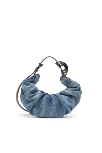 grab-d hobo s Torba typu hobo Grab-D-Small z marszczonymi brzegami, wykonana z przetworzonego denimu