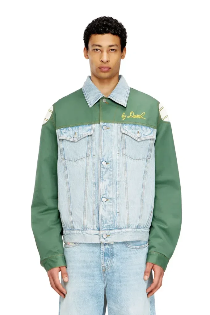 j-giant-20th Kurtka dżinsowa z bawełnianą wstawką