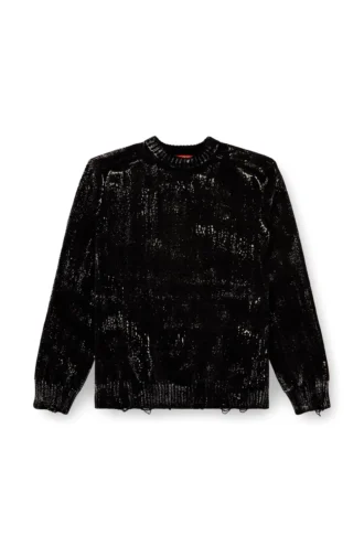 k-maxense Sweter z mieszanki wełny w stylu distressed