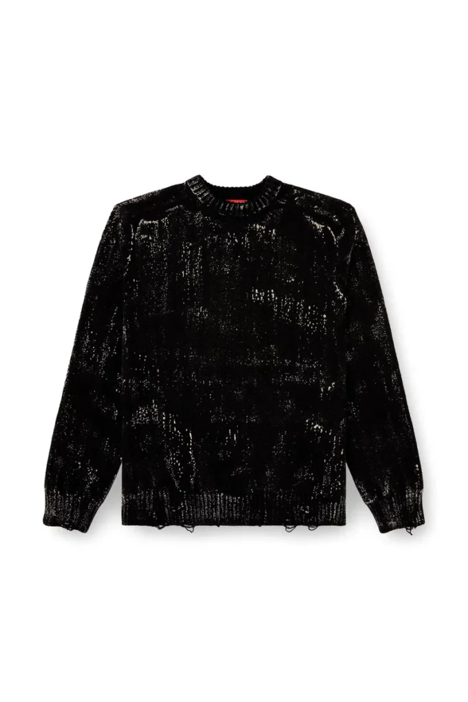 k-maxense Sweter z mieszanki wełny w stylu distressed