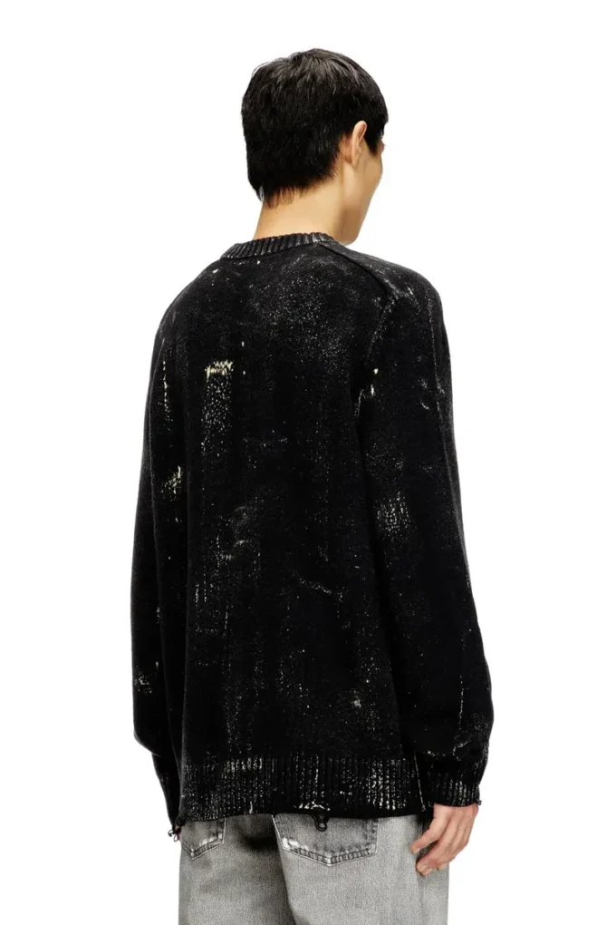 k-maxense Sweter z mieszanki wełny w stylu distressed