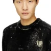 k-maxense Sweter z mieszanki wełny w stylu distressed