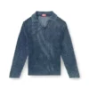 k-squared Sweter polo z dzianiny o otwartym splocie z przędzy dżinsowej