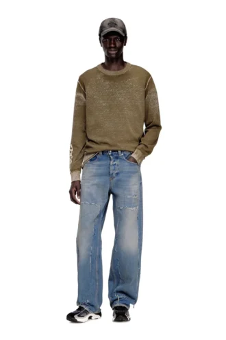 k-yorki Sweter z nadrukiem w stylu DIY i napisami