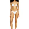 kate-d-core Stanik bikini z nadrukiem graficznym w pepitkę kate-d-core Stanik bikini z nadrukiem graficznym w pepitkę