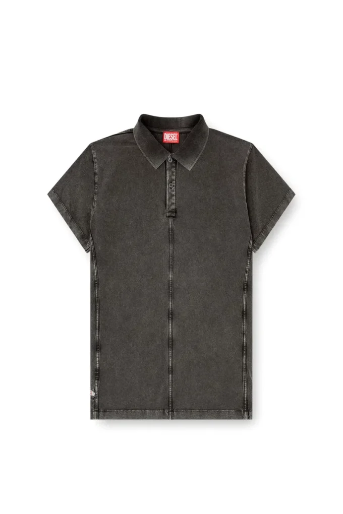 Koszulka polo t-nomely z dżerseju o wyglądzie denimu