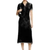 m-lourens Sukienka midi polo z dzianiny z nadrukiem odwróconym