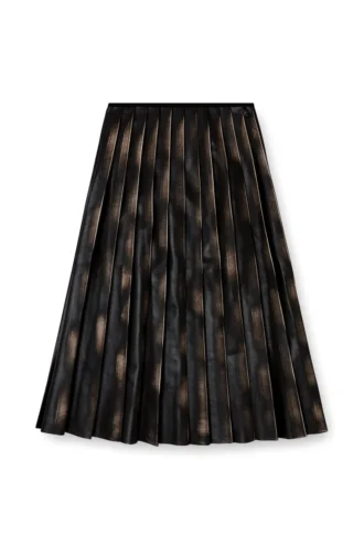 o-saka Spódnica midi z plisami w stylu distressed