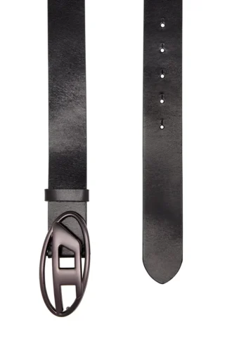 Pasek skórzany b-1dr 3,9 cm z metalową owalną klamrą w kształcie litery D