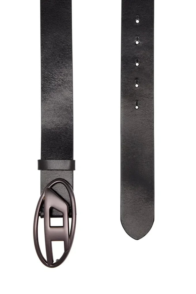 Pasek skórzany b-1dr 3,9 cm z metalową owalną klamrą w kształcie litery D