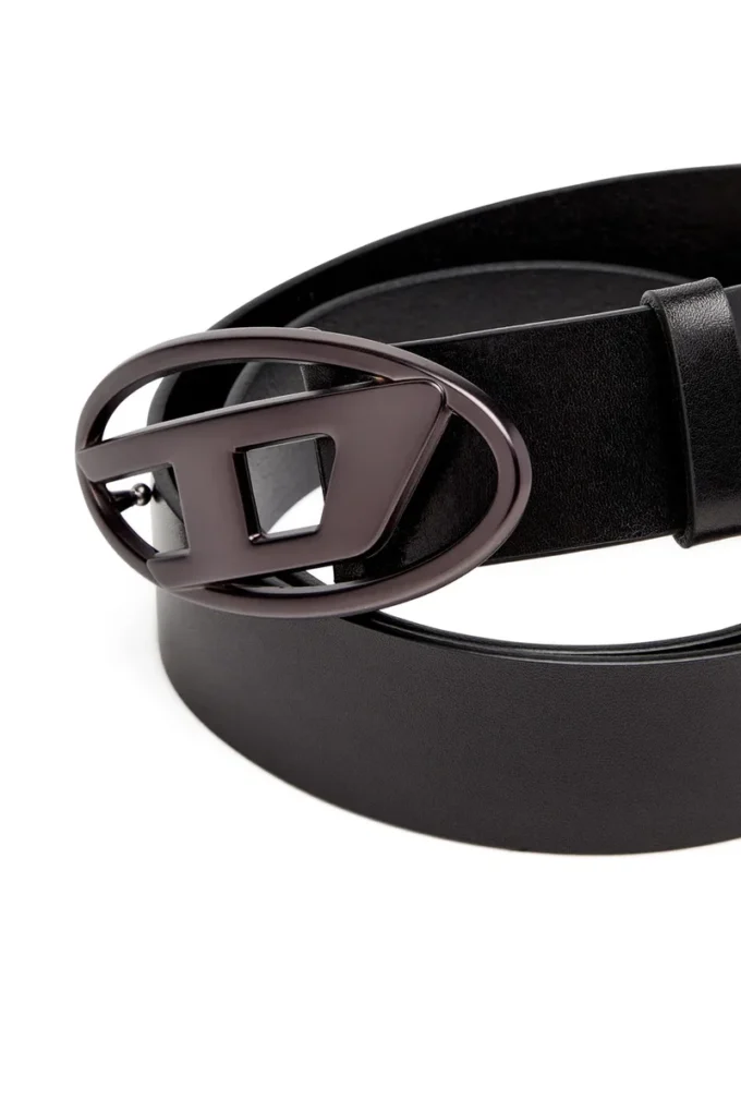 Pasek skórzany b-1dr 3,9 cm z metalową owalną klamrą w kształcie litery D