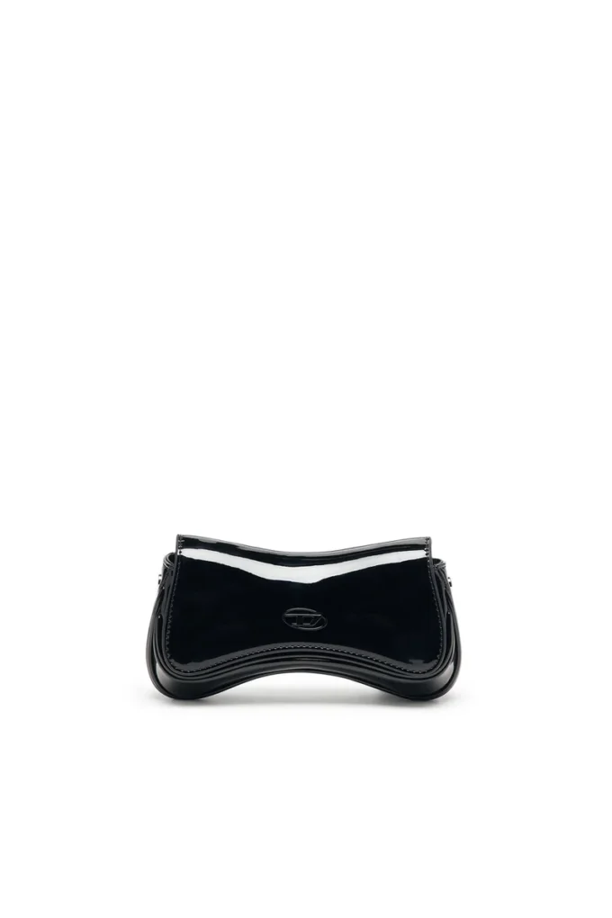 play crossbody xs Mała torebka crossbody Play z błyszczącego PU