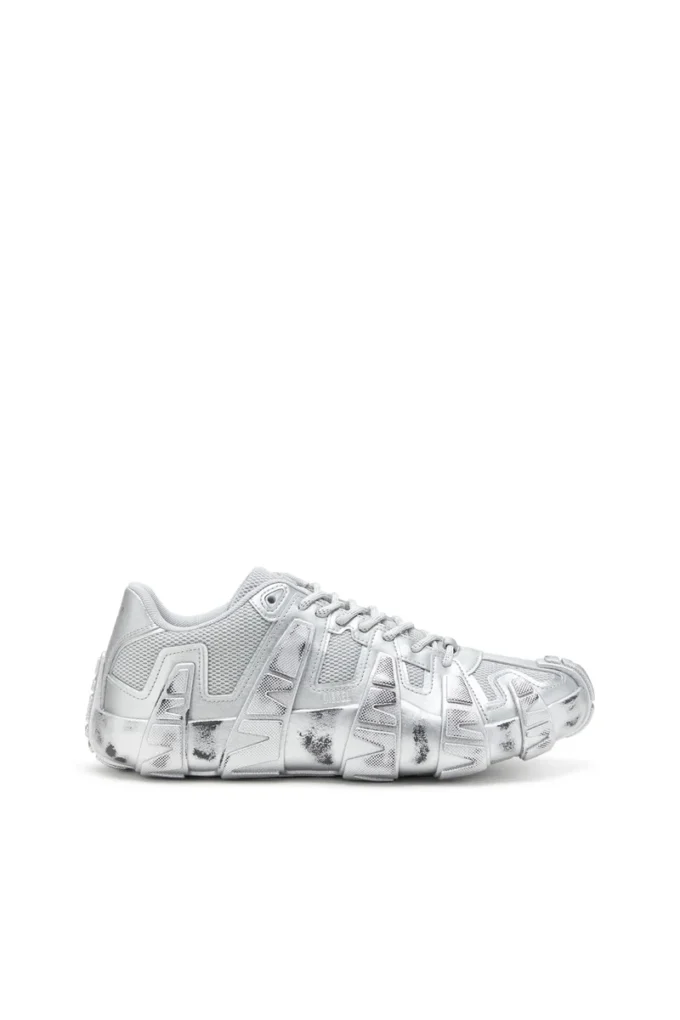 s-d-griffe low S-D-Griffe-Metallic sneakersy z siateczki i PU s-d-griffe low S-D-Griffe-Metallic sneakersy z siateczki i PU