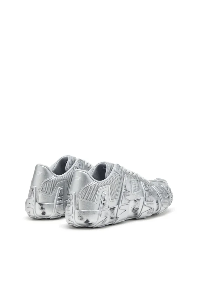 s-d-griffe low S-D-Griffe-Metallic sneakersy z siateczki i PU s-d-griffe low S-D-Griffe-Metallic sneakersy z siateczki i PU