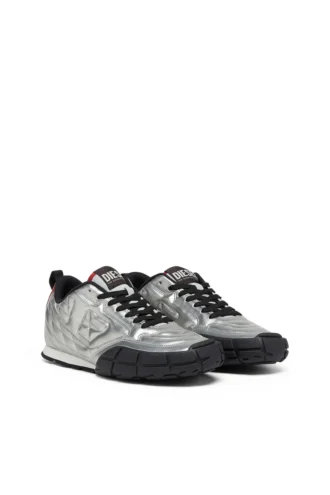 s-pagodha low S-Pagodha-Pikowane metaliczne trampki