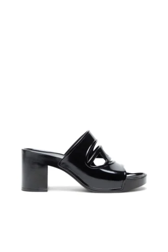 sa-bonnie Sa-Bonnie-Heeled gumowe klapki z wyciętym logo