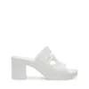 sa-bonnie Sa-Bonnie-Heeled gumowe klapki z wyciętym logo
