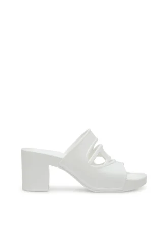 sa-bonnie Sa-Bonnie-Heeled gumowe klapki z wyciętym logo