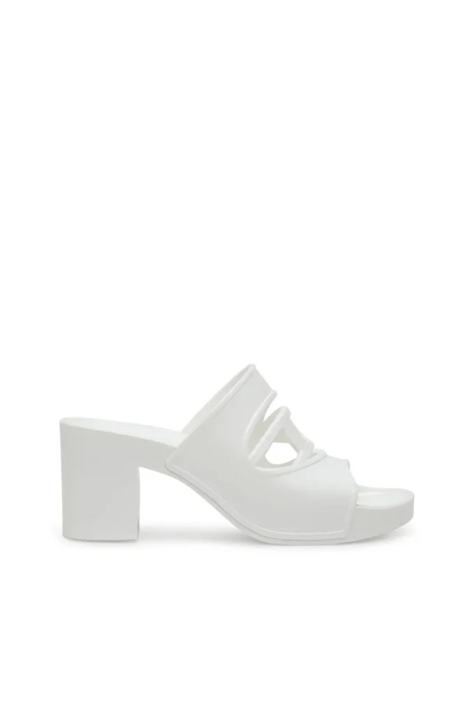 sa-bonnie Sa-Bonnie-Heeled gumowe klapki z wyciętym logo