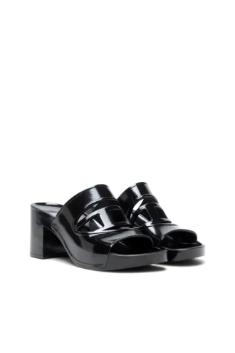 sa-bonnie Sa-Bonnie-Heeled gumowe klapki z wyciętym logo