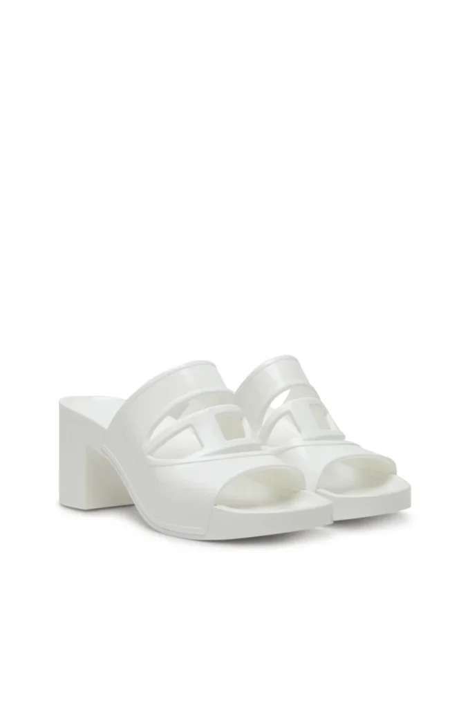 sa-bonnie Sa-Bonnie-Heeled gumowe klapki z wyciętym logo