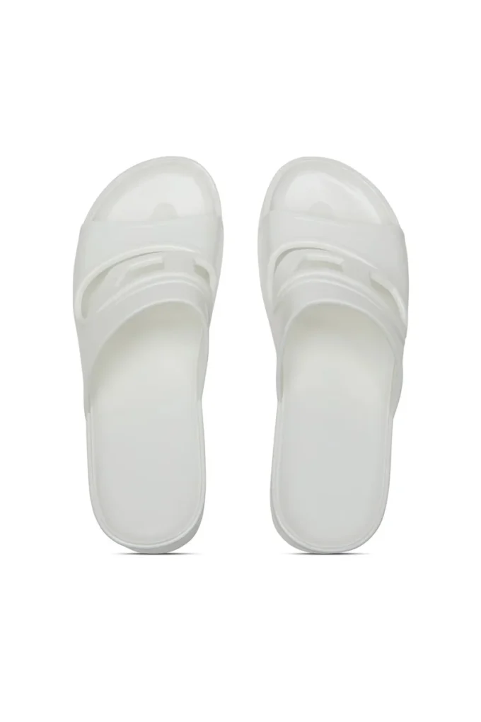 sa-bonnie Sa-Bonnie-Heeled gumowe klapki z wyciętym logo