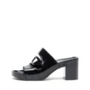 sa-bonnie Sa-Bonnie-Heeled gumowe klapki z wyciętym logo