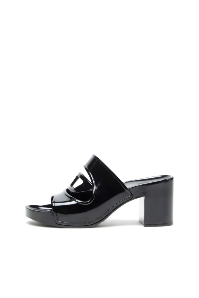 sa-bonnie Sa-Bonnie-Heeled gumowe klapki z wyciętym logo