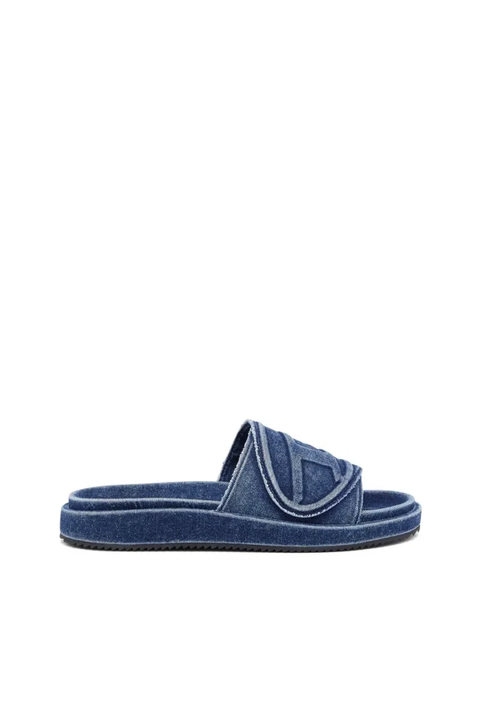 sa-slide d oval Klapki Sa-Slide D-Denim z wytłoczonym paskiem sa-slide d oval Klapki Sa-Slide D-Denim z wytłoczonym paskiem