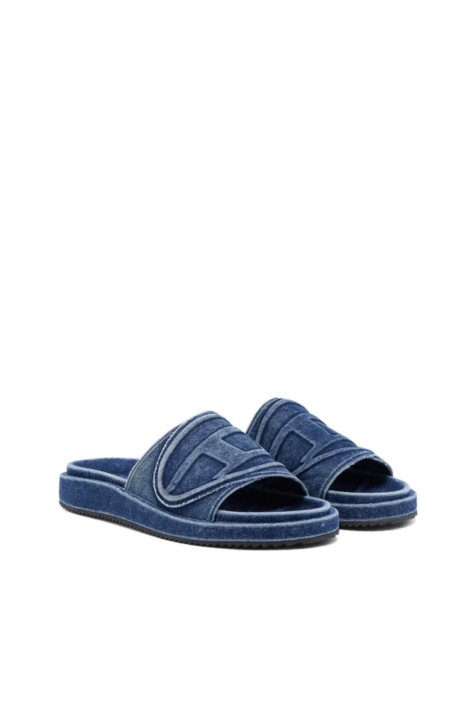 sa-slide d oval Klapki Sa-Slide D-Denim z wytłoczonym paskiem sa-slide d oval Klapki Sa-Slide D-Denim z wytłoczonym paskiem