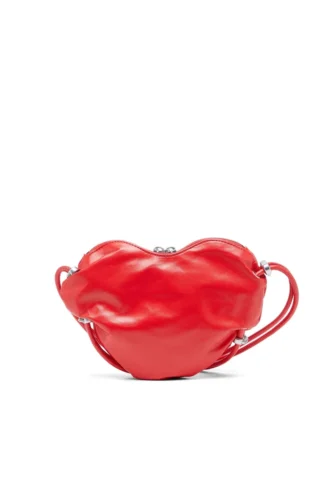 scrunch-d heart Torba na ramię Scrunch-D-Heart z marszczonej skóry