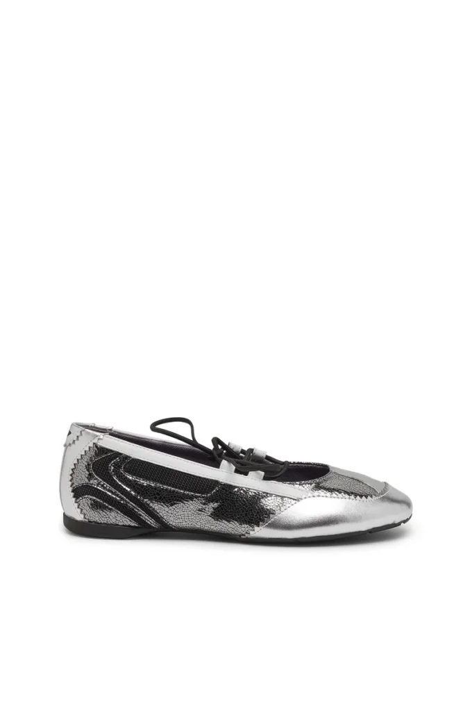 Sznurowane baleriny d-mile Sznurowane baleriny D-Mile-Metallic